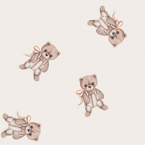 French Terry teddy bears on a white background