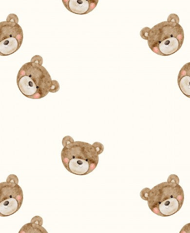 Panama Muster von Teddybären auf weißem Hintergrund