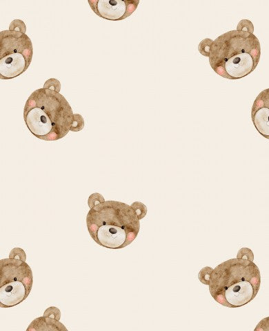 Panama ein Muster aus Teddybären auf beigem Hintergrund