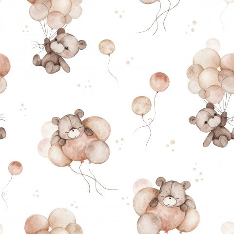 Rib Jersey Teddybären und Luftballons