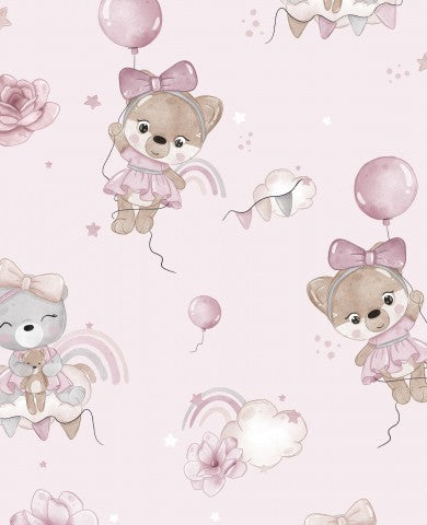 Tessuto di cotone morbido rosa a forma di fiore: Canvas Cotton Teddy Pink ROSA - ideale per progetti di cucito e modelli fai da te, consistenza e colore unici per un