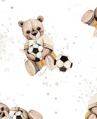 Jersey côtelé avec un ours en peluche aquarelle