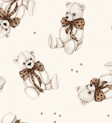 Waterproof fabric teddy bears and dots