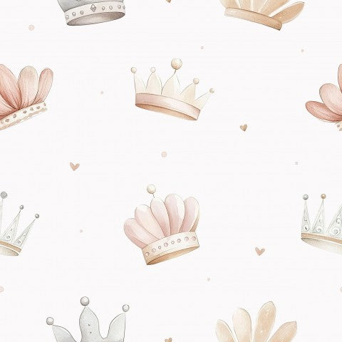 French Terry Watercolor Crowns