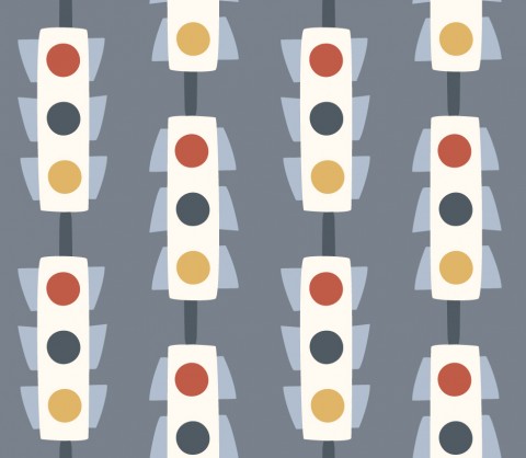 Musselin traffic light blue