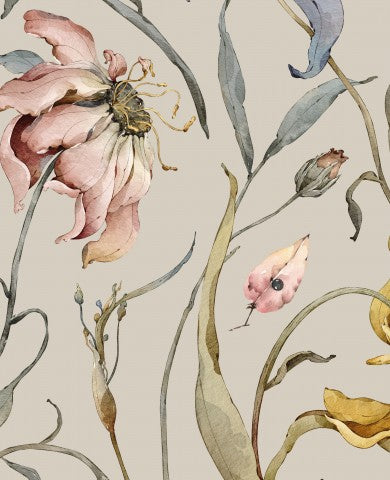 SoftShell watercolor flowers and leaves