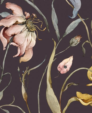 SoftShell floral pattern with watercolor flowers