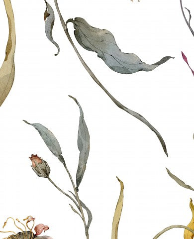 Satin cotton dried flowers and leaves