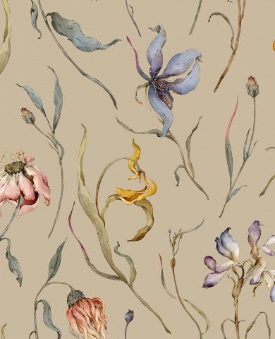 SoftShell floral pattern with watercolor flowers