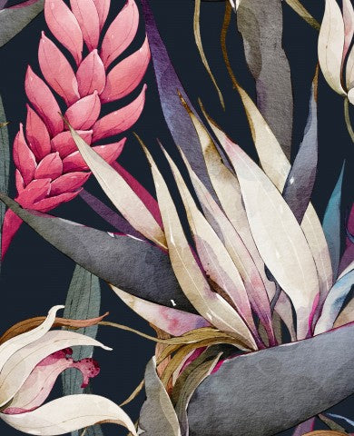 SoftShell tropical flowers on dark background