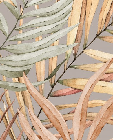 Muslin a watercolor painting of palm leaves