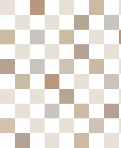 Waterproof fabric with a white and beige check pattern