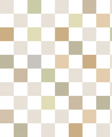 French Terry con motivo a quadri bianchi e beige