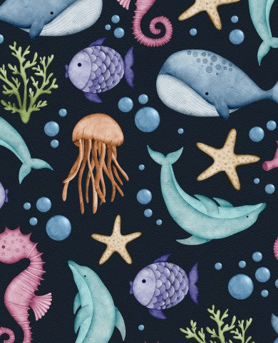 Wasserdichter Stoff Meerestieren und Fischen