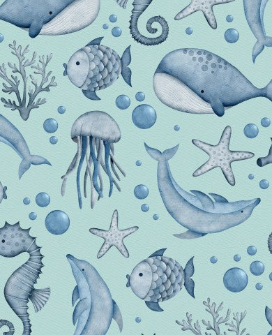 Wasserdichter Stoff Meeresbewohnern und Fischen