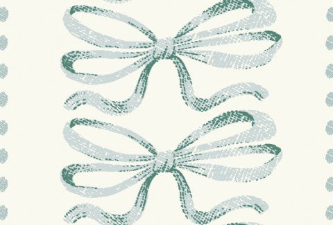 Canvas Baumwolle Valentine Easter Blue Bow Stripes: Naturweiche Baumwoll-Bahn für Schmuck und Accessoires - Blaue Streifen mit roten Bögen für romantische Vale