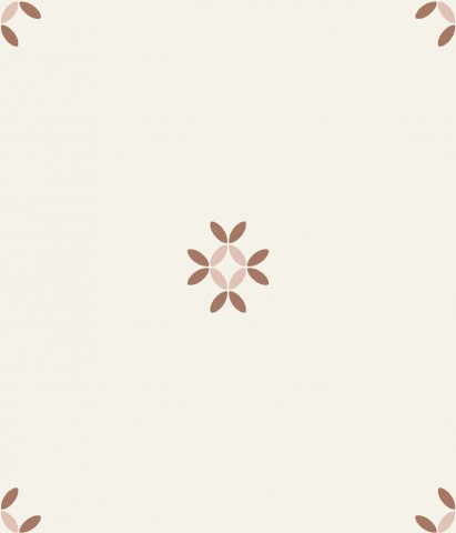 Rib Jersey a beige and brown floral pattern on a white background