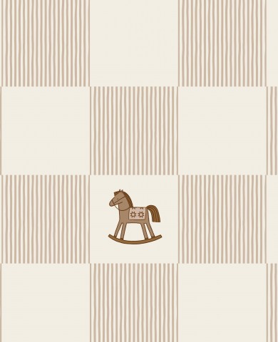 Caballo de Jersey sobre un fondo a cuadros