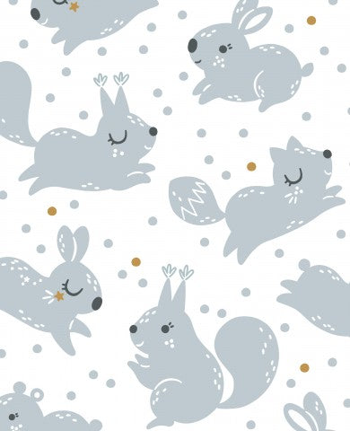 French Terry cute animals