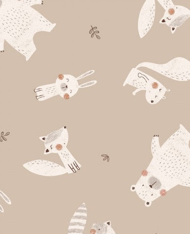 Panama animals on beige background