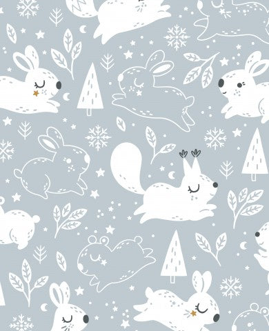 SoftShell cute rabbits and snowflakes