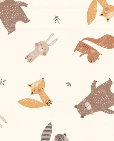 Waterproof fabric animals on white background