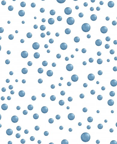 Panama pattern of blue bubbles on a white background