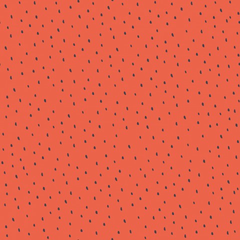 Satijnkatoen met een rood en zwart stippenpatroon