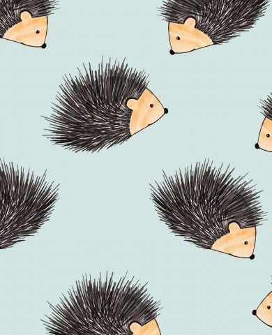 Nähende Freude: Baumwolle-Canvas Watercolor Hedgehogs! Schmieckes und farbenfrohe Muster für eine einzigartige Modenähte. Ideal für Hobbyschneider, Designer un