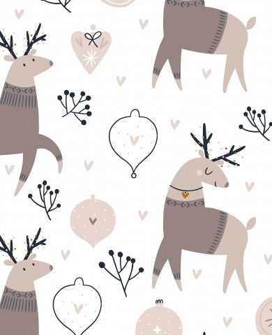 Rib Jersey Reindeer and Christmas Decorations