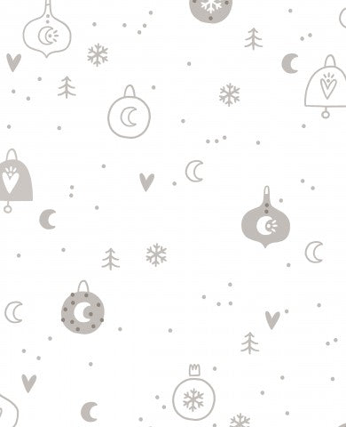 French Terry Weihnachtsornamenten und Sternen