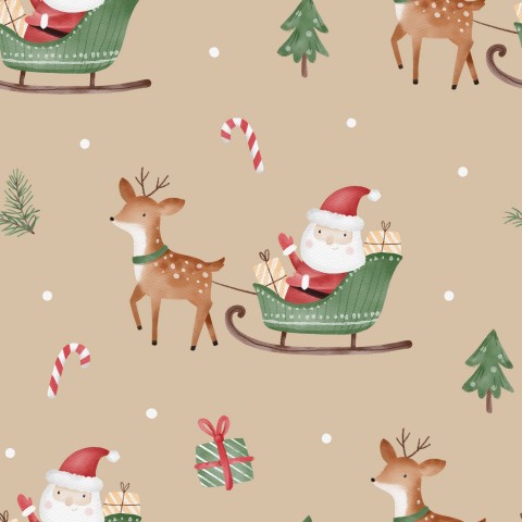 Panama Santa Claus and reindeer on a sleigh