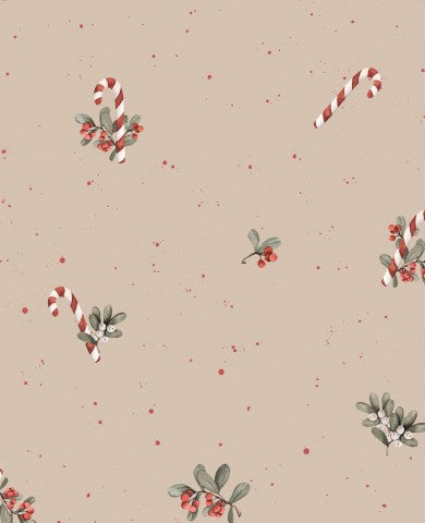 French Terry a Christmas wallpaper with a dog and a ball