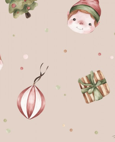 Beige Weihnachtsstimmung auf Canvas Baumwolle - perfekt für deine Winter-Näherien! Mit dieser lebendigen, nuancenreichen Farbe kreiere du ein wunderschönes Wei