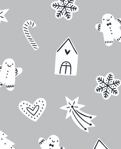 French Terry Weihnachtssymbolen – Stock-Vektor