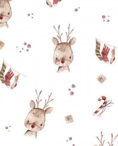 Satin Cotton Christmas Reindeer