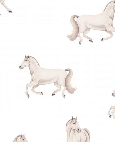 Panama ein Muster laufender Pferde auf weißem Hintergrund