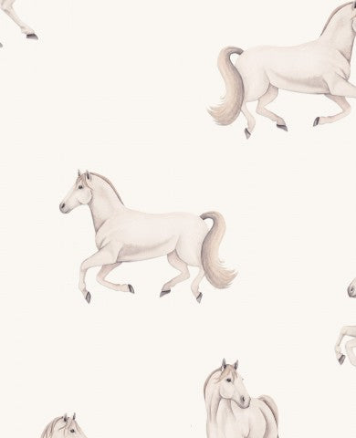 Jersey a pattern of running horses on a white background