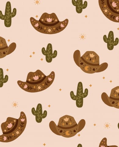 Wasserdichter Stoff Cowboyhüten und Kakteen