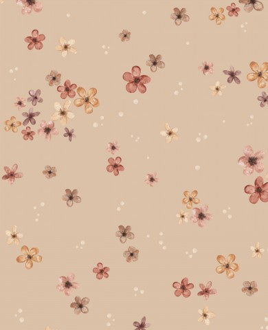 Jersey flowers on beige background