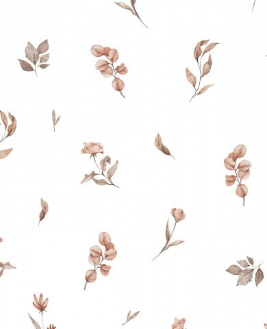 Satin cotton watercolor flowers