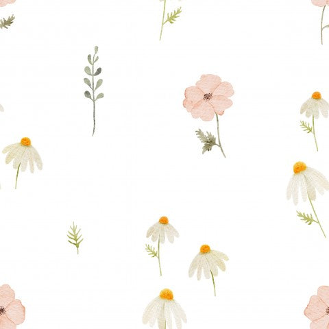 SoftShell watercolor flowers on white background