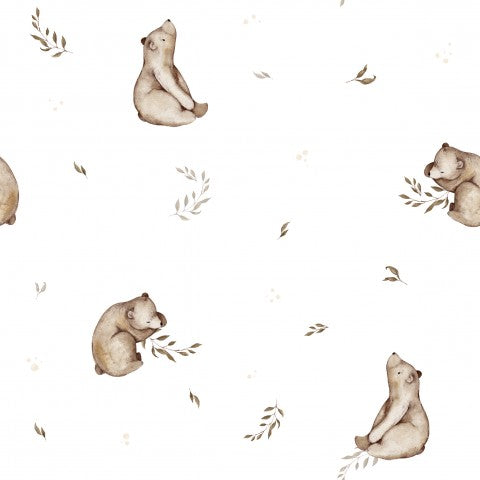 Entdecken Sie das charmante Canvas Baumwolle Wilde Bären klein - ein perfekter Stoff für Ihre näherischen Projekte! Baumwoll-Meterware zum nähen, ideal für Kle