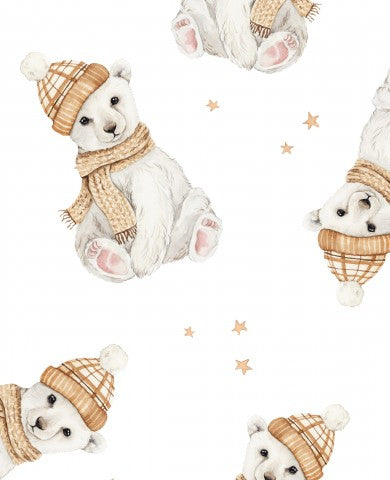 Wasserdichter Stoff einem niedlichen Eisbären