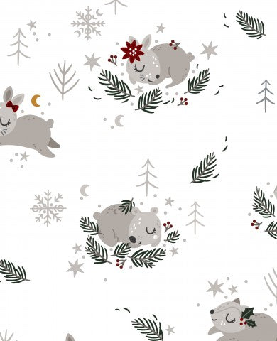 SoftShell Christmas pattern with cute animals