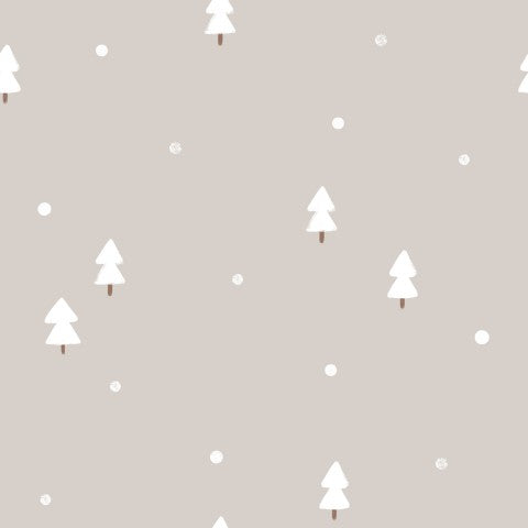 Panama Weihnachtsbäume auf einem grauen Hintergrund mit Schnee