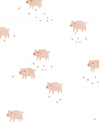 French Terry pigs on white background