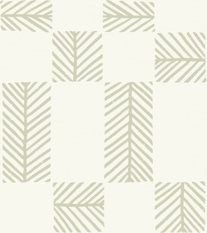 Carta da parati in raso di cotone bianco-beige con forme geometriche