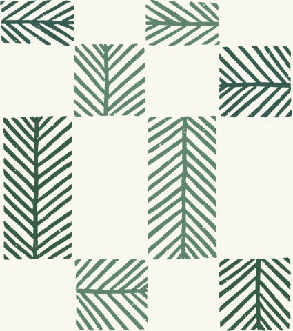 Stof til duge og dekoration - Grønne nuancer af bomuldslærred i Woodland Checkered. Naturlige farver inspireret af skovlandskaber. Ideel til syning, kreativt arbejde og dekoration.