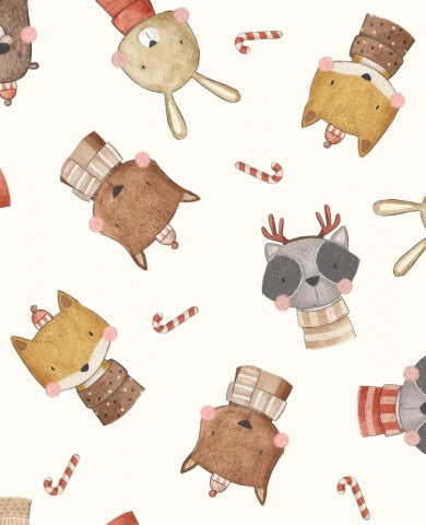 French Terry animals and candy canes
